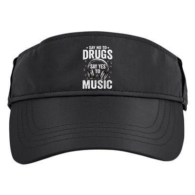 Say No To Drugs Say Yes To music Anti drug Red Ribbon Week Adult Drive Performance Visor