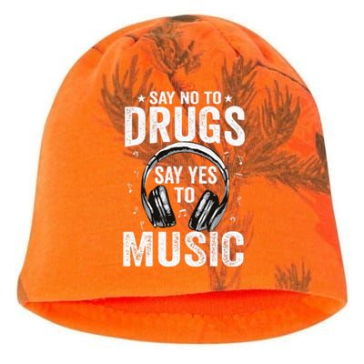 Say No To Drugs Say Yes To music Anti drug Red Ribbon Week Kati - Camo Knit Beanie