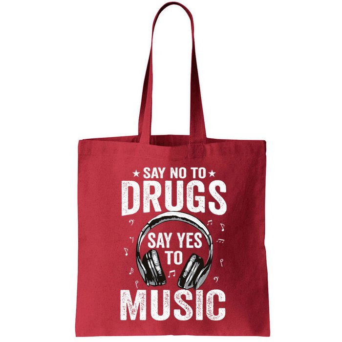 Say No To Drugs Say Yes To music Anti drug Red Ribbon Week Bag