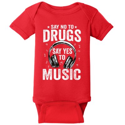 Say No To Drugs Say Yes To music Anti drug Red Ribbon Week Baby Bodysuit