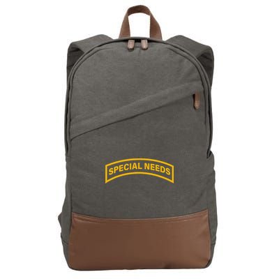 Special Needs Tab Cotton Canvas Backpack