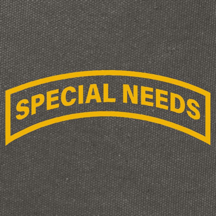 Special Needs Tab Cotton Canvas Backpack