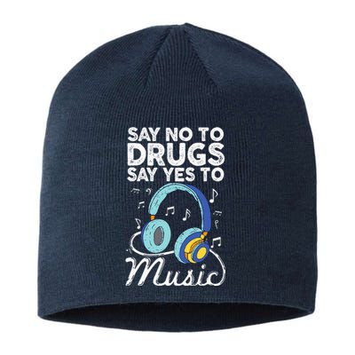 Say No To Drugs Say Yes To music Anti drug Red Ribbon Week Sustainable Beanie