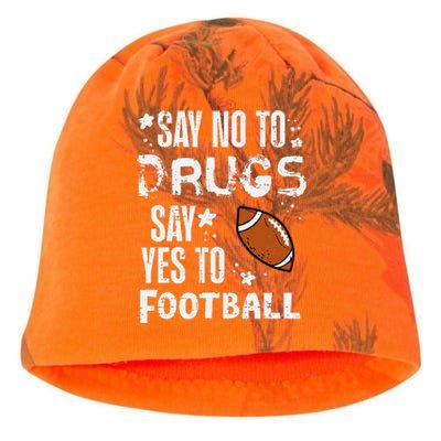 Say No To Yes To Football Red Ribbon Week Awareness Kati - Camo Knit Beanie