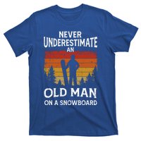 Snowboarder Never Underestimate An Old On A Snowboard Gift T-Shirt