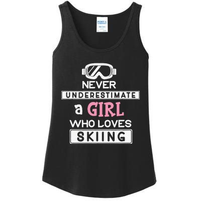 Skiing  Never Underestimate A Ski  Ladies Essential Tank