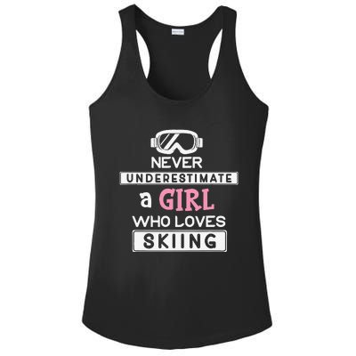 Skiing  Never Underestimate A Ski  Ladies PosiCharge Competitor Racerback Tank