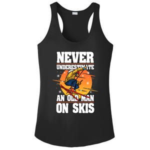 Skiing Never Underestimate An Old On Skis Winter Season Meaningful Gift Ladies PosiCharge Competitor Racerback Tank