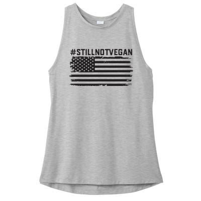 Still Not Vegan Meat Lover Not Vegan Friendly Ladies PosiCharge Tri-Blend Wicking Tank