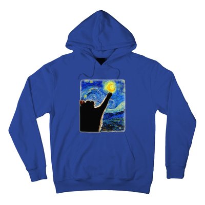 Starry Night Vincent Van Gogh Famous Painting Black Cats Hoodie