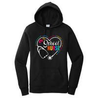 School Nurse Vintage Love Heart Nurse Life Women's Pullover Hoodie