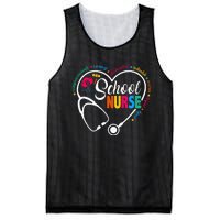 School Nurse Vintage Love Heart Nurse Life Mesh Reversible Basketball Jersey Tank