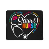 School Nurse Vintage Love Heart Nurse Life Mousepad