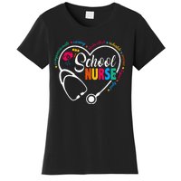 School Nurse Vintage Love Heart Nurse Life Women's T-Shirt