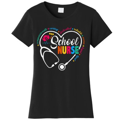 School Nurse Vintage Love Heart Nurse Life Women's T-Shirt