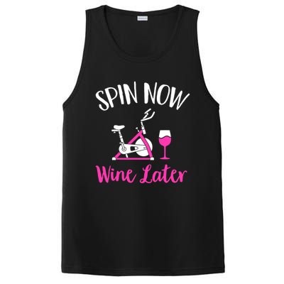 Spin Now Wine Later Indoor Cycling Spinning Spin Class Cute Gift PosiCharge Competitor Tank