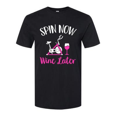 Spin Now Wine Later Indoor Cycling Spinning Spin Class Cute Gift Softstyle® CVC T-Shirt