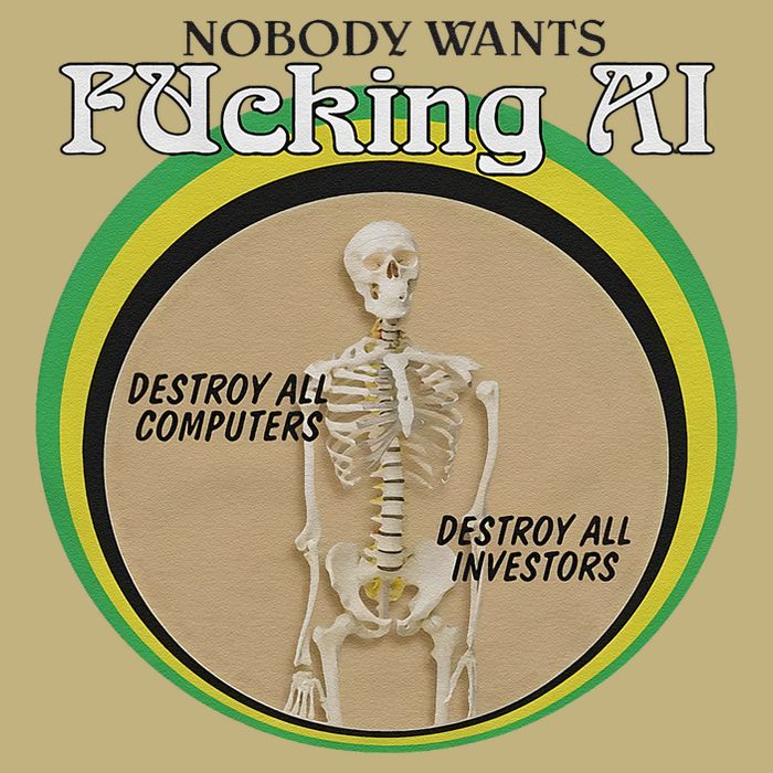 Skeleton Nobody Wants Fucking Ai Destroy All Computers Cooling Performance Crew T-Shirt