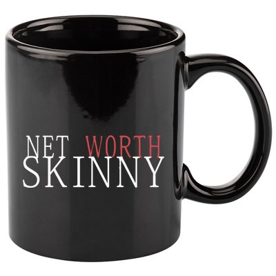 Skinny Net Worth Coffee Meets Bagel 11oz C Handle Ceramic Mug