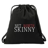 Skinny Net Worth Coffee Meets Bagel Drawstring Bag