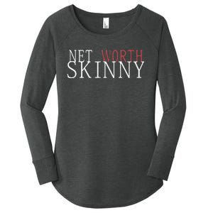 Skinny Net Worth Coffee Meets Bagel Women's Perfect Tri Tunic Long Sleeve Shirt