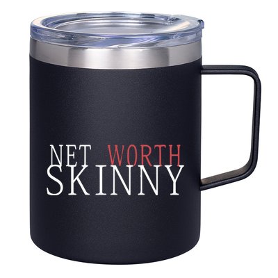 Skinny Net Worth Coffee Meets Bagel 12oz Stainless Steel Coffee Mug