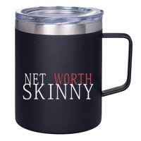 Skinny Net Worth Coffee Meets Bagel 12oz Stainless Steel Coffee Mug