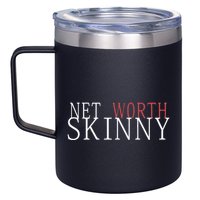 Skinny Net Worth Coffee Meets Bagel 12oz Stainless Steel Coffee Mug