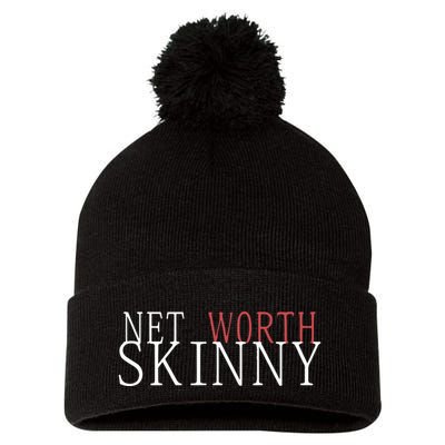 Skinny Net Worth Coffee Meets Bagel Pom Pom 12in Knit Beanie