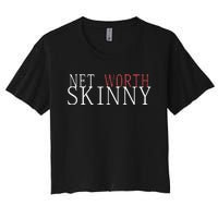 Skinny Net Worth Coffee Meets Bagel Women's Crop Top Tee