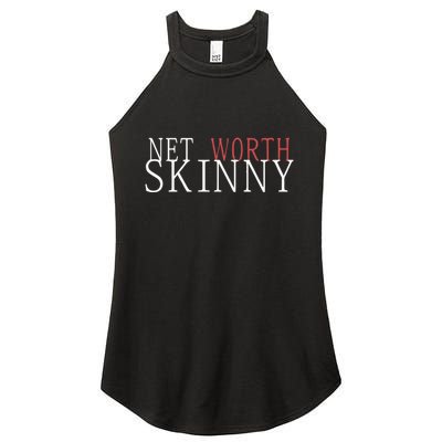 Skinny Net Worth Coffee Meets Bagel Women's Perfect Tri Rocker Tank