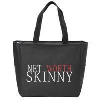 Skinny Net Worth Coffee Meets Bagel Zip Tote Bag