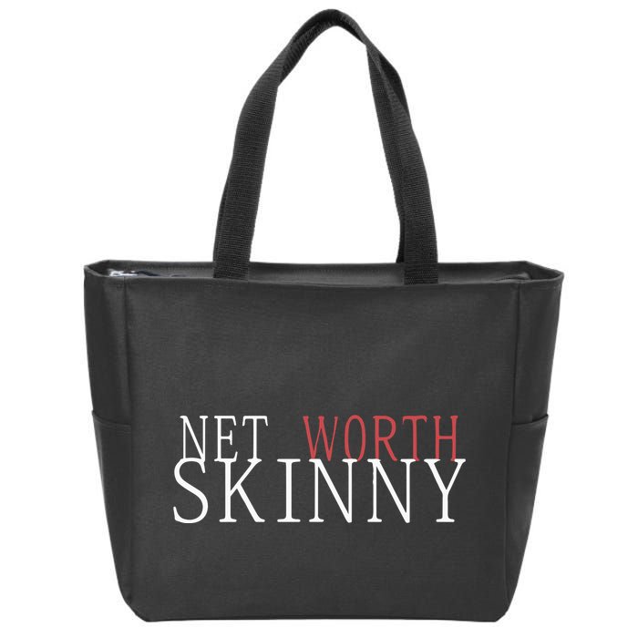 Skinny Net Worth Coffee Meets Bagel Zip Tote Bag