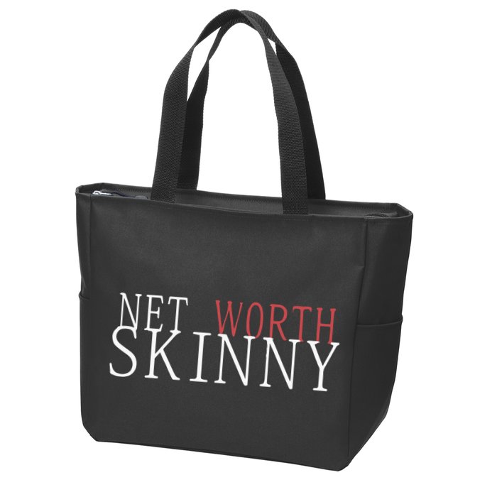 Skinny Net Worth Coffee Meets Bagel Zip Tote Bag