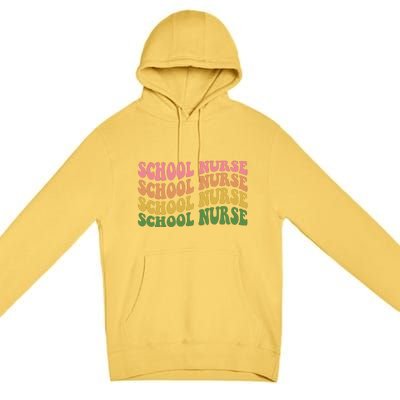 School Nurse Word Mashup Premium Pullover Hoodie