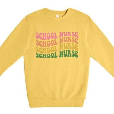 School Nurse Word Mashup Premium Crewneck Sweatshirt