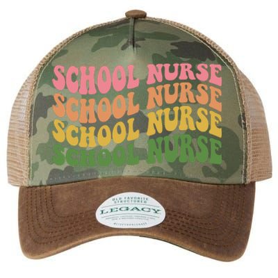 School Nurse Word Mashup Legacy Tie Dye Trucker Hat