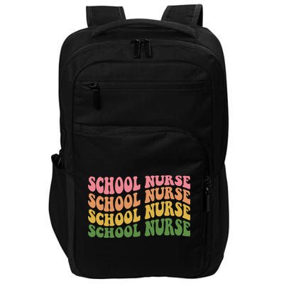 School Nurse Word Mashup Impact Tech Backpack
