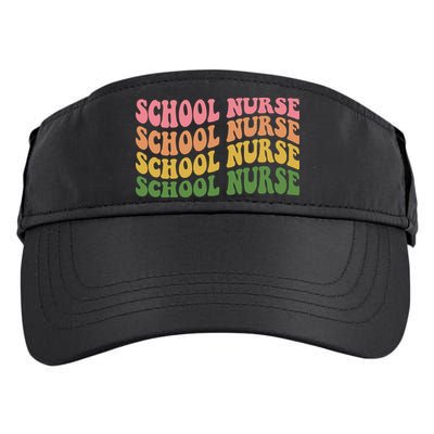School Nurse Word Mashup Adult Drive Performance Visor