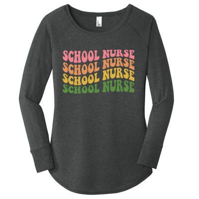 School Nurse Word Mashup Women's Perfect Tri Tunic Long Sleeve Shirt