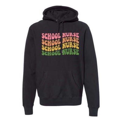 School Nurse Word Mashup Premium Hoodie