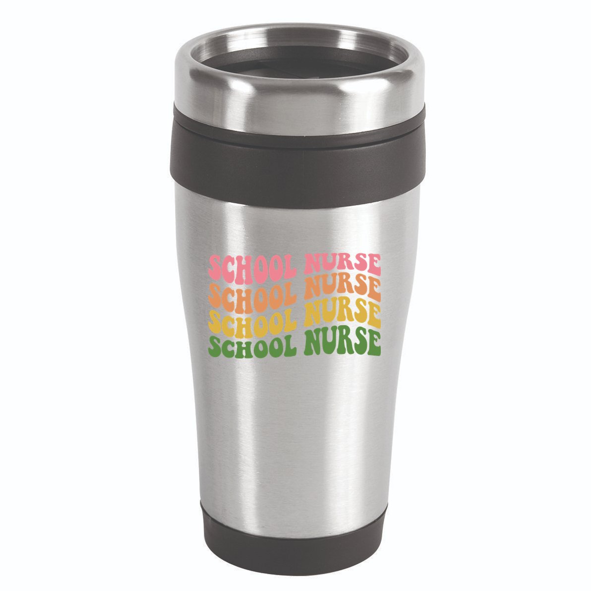School Nurse Word Mashup 16oz Travel Tumbler