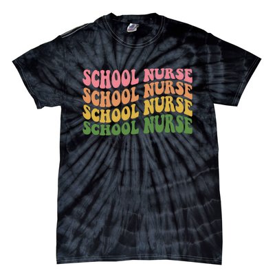 School Nurse Word Mashup Tie-Dye T-Shirt