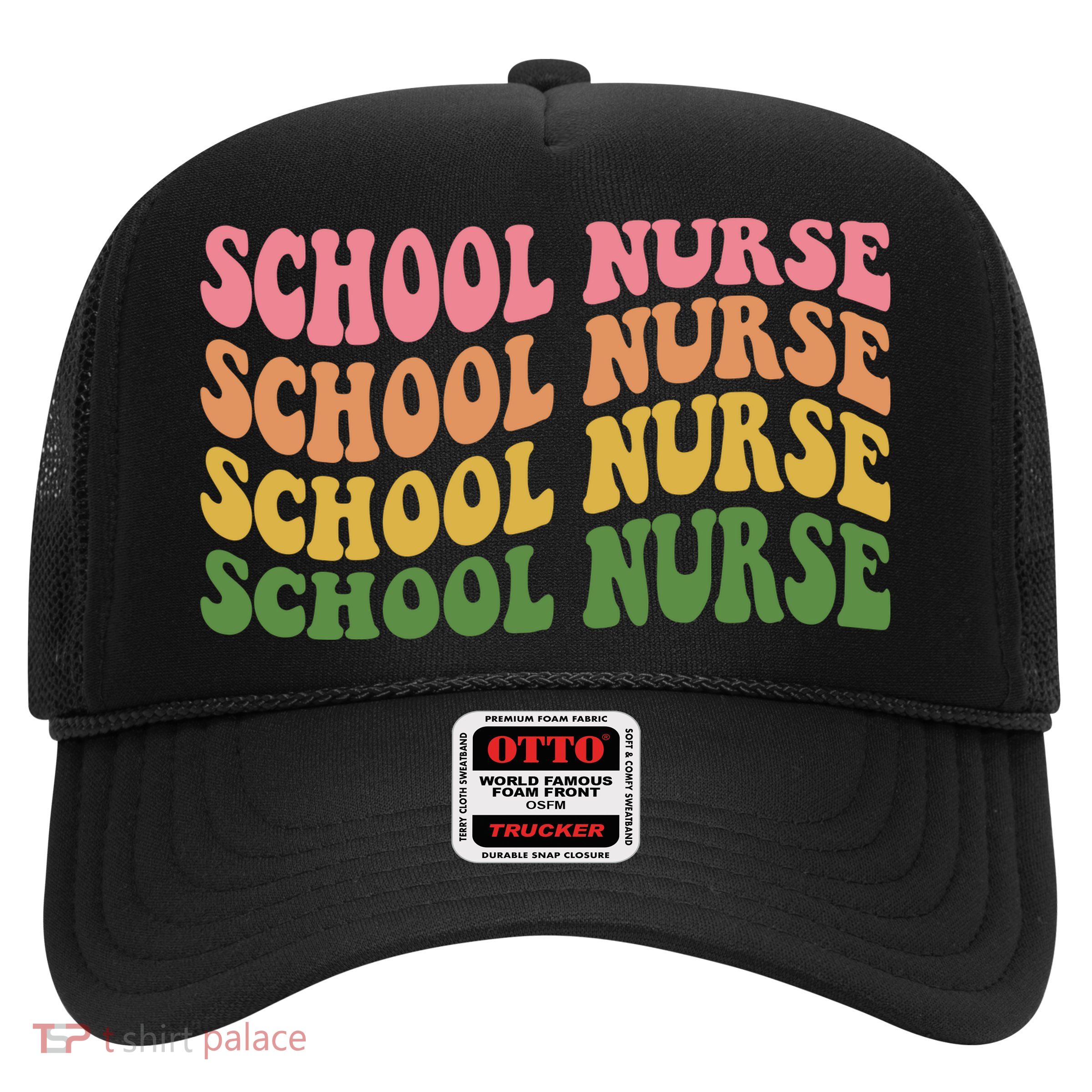 School Nurse Word Mashup Trucker Hat