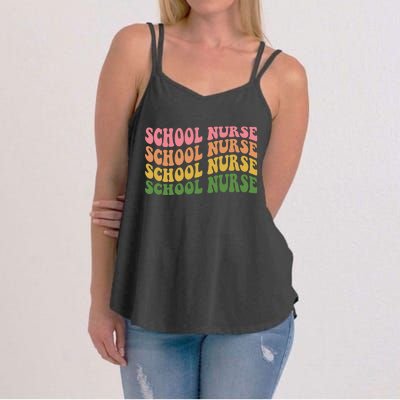 School Nurse Word Mashup Women's Strappy Tank