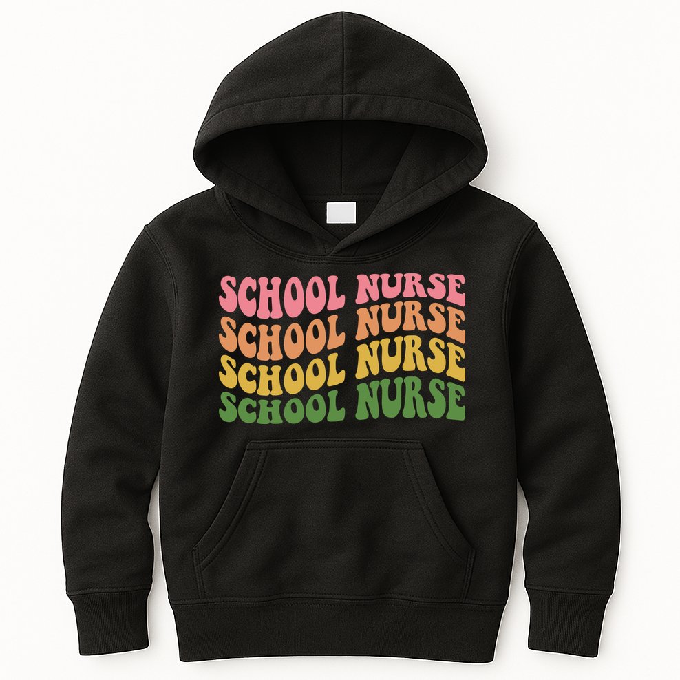 School Nurse Word Mashup Kids Hoodie