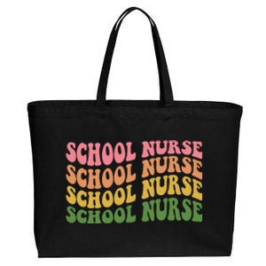 School Nurse Word Mashup Cotton Canvas Jumbo Tote