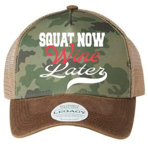 Squat Now Wine Later Fitness Bodybuilding Gym Gift Legacy Tie Dye Trucker Hat