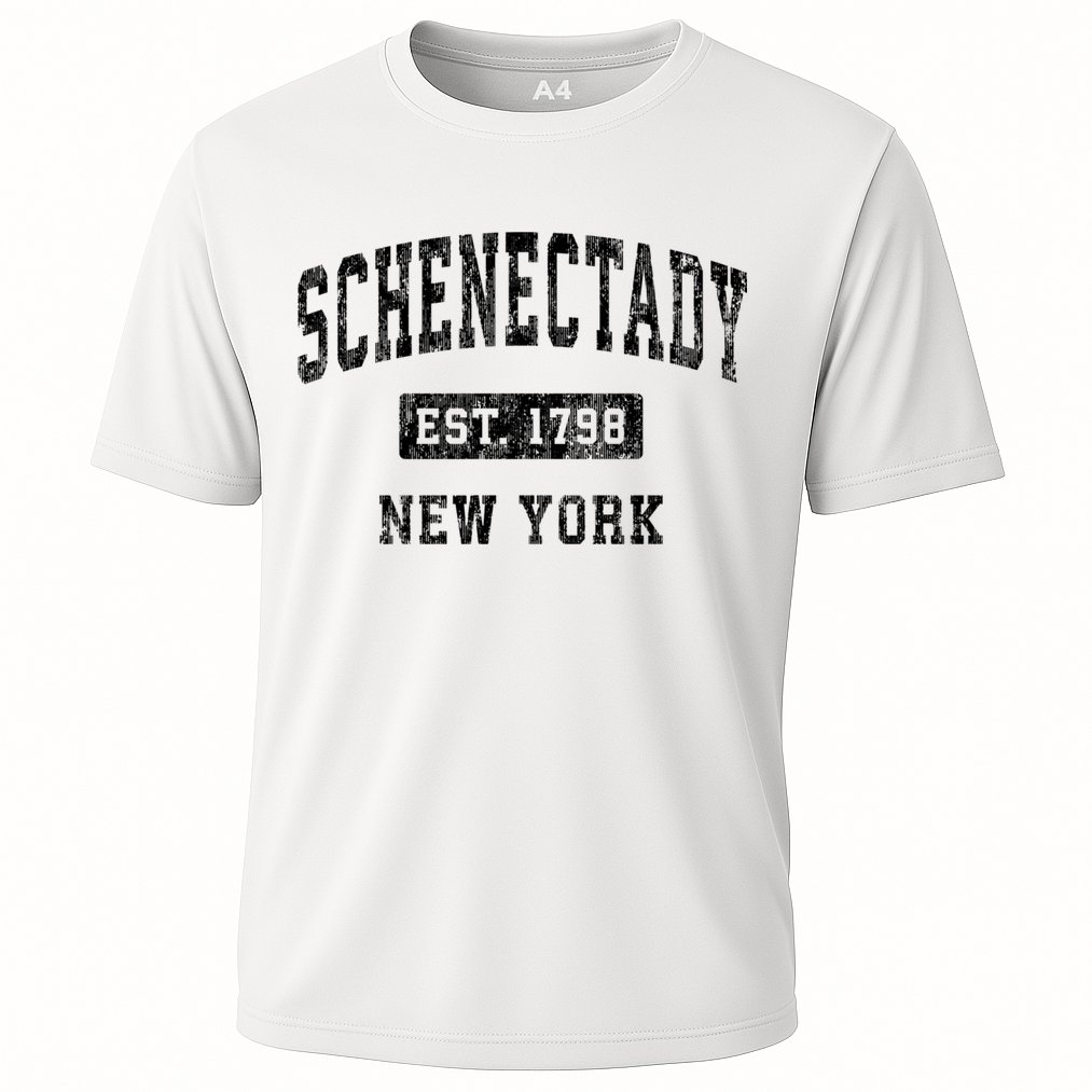 Schenectady New York Ny Vintage Established Sports Design Cooling Performance Crew T-Shirt