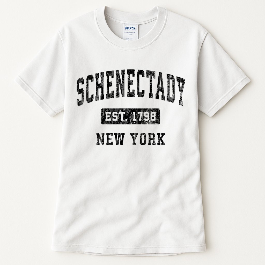 Schenectady New York Ny Vintage Established Sports Design Tall T-Shirt